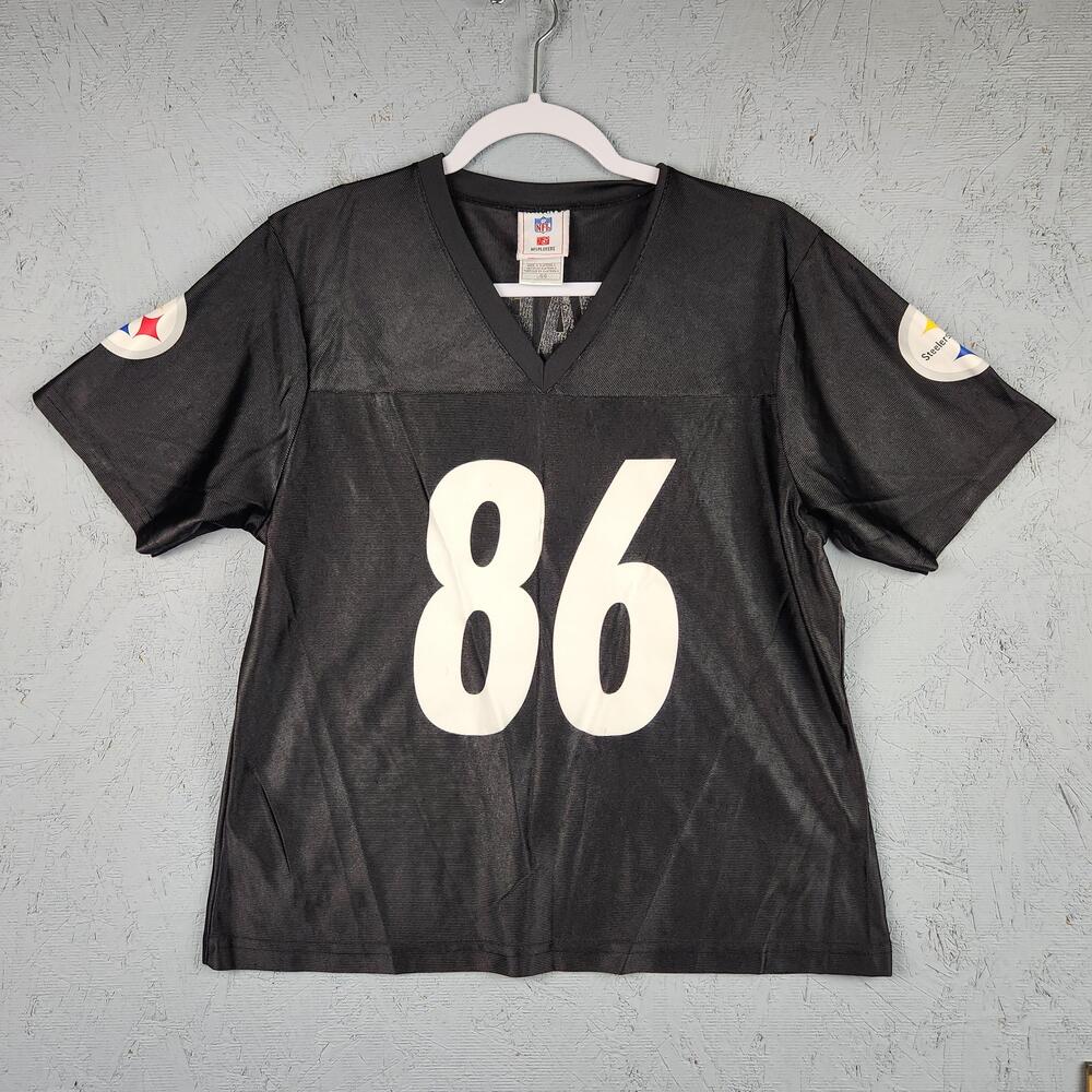 Pittsburgh Steelers Jersey Womens Large Black NFL Football Hines Ward 86 Logo